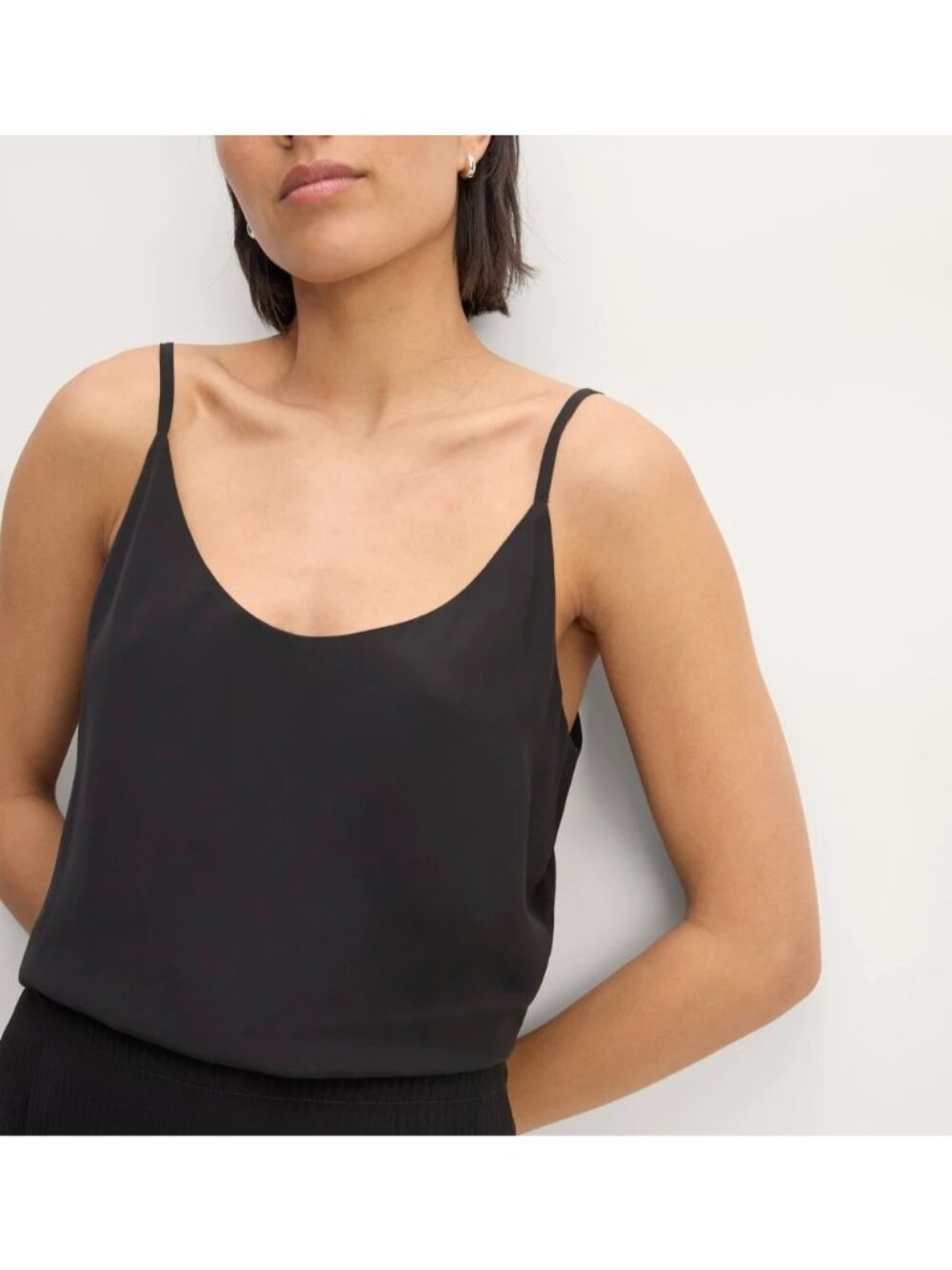 Vintage Chaus Size 16 Black The Slip Cami Sleeveless Scoop Camisole Tank Top